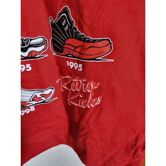 Authentic Classics Rare Retro Kicks Air Jordan History Red Shirt Men's Size L - Picture 8 of 8